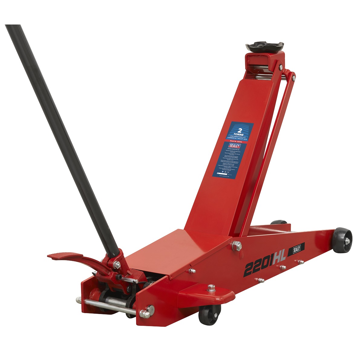 2 Tonne Long Reach High Lift Commercial Trolley Jack