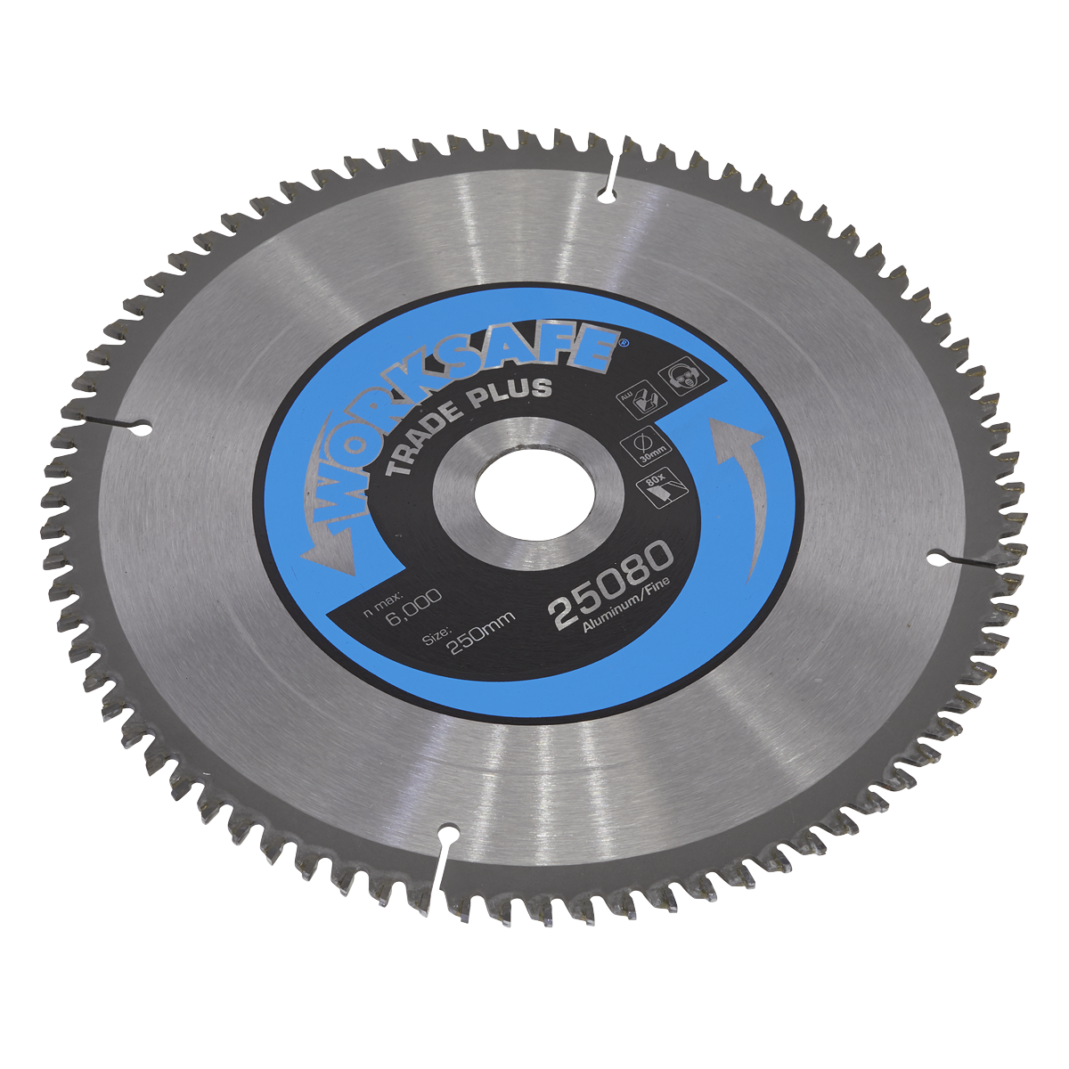 Ø250 x 30mm Aluminium Cutting TCT Saw Blade - 80tpu
