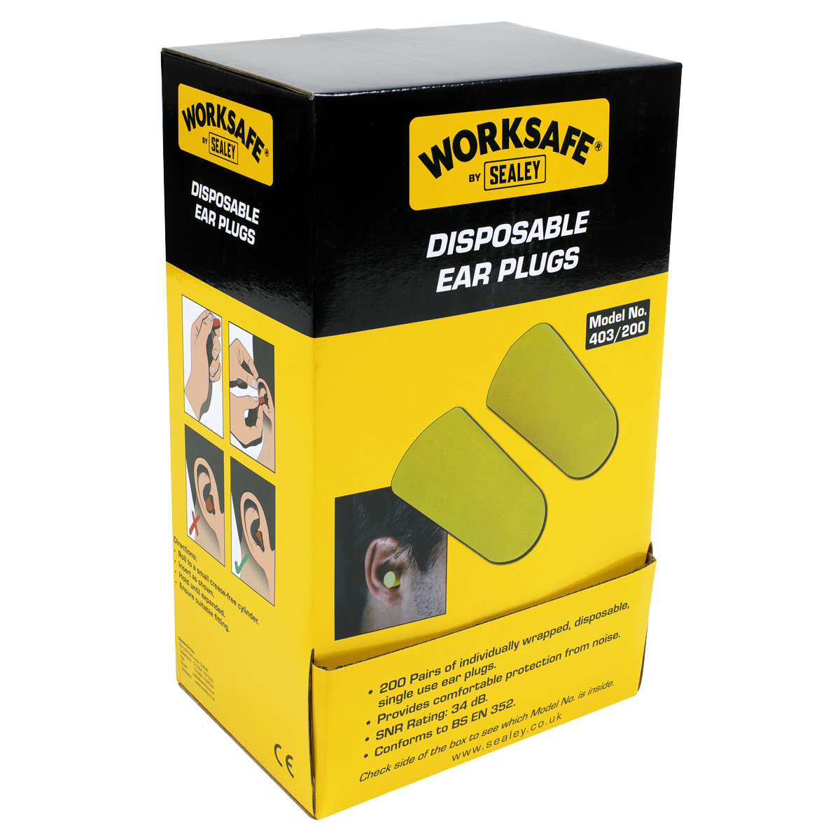 Disposable Ear Plugs - 200 Pairs