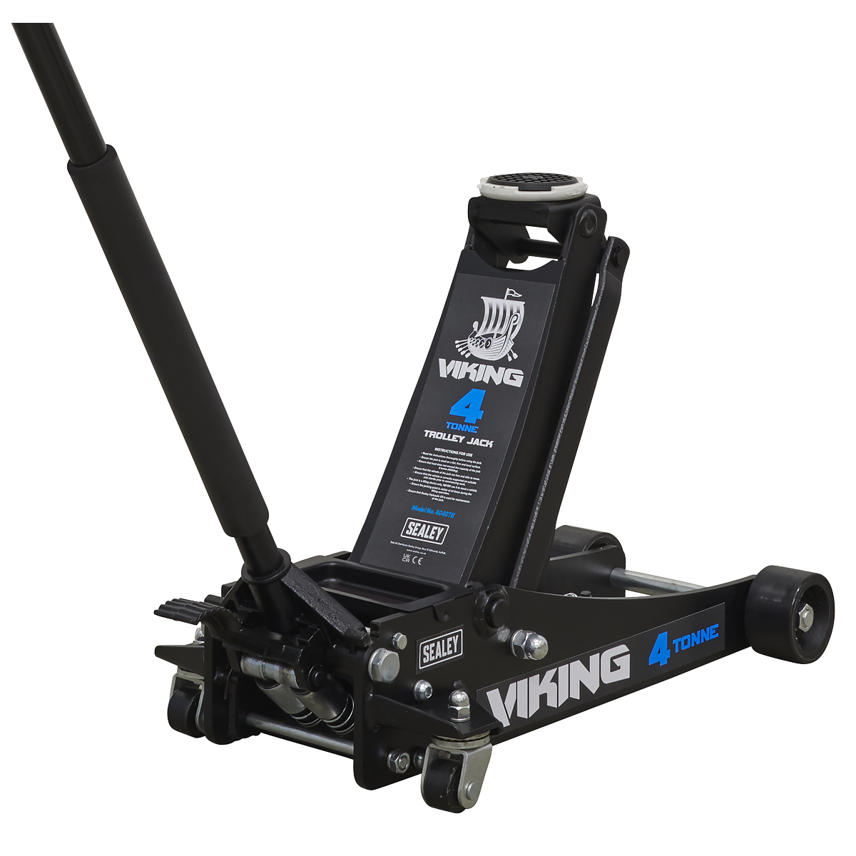 Viking 4 Tonne Low Profile Professional Trolley Jack with Rocket Lift