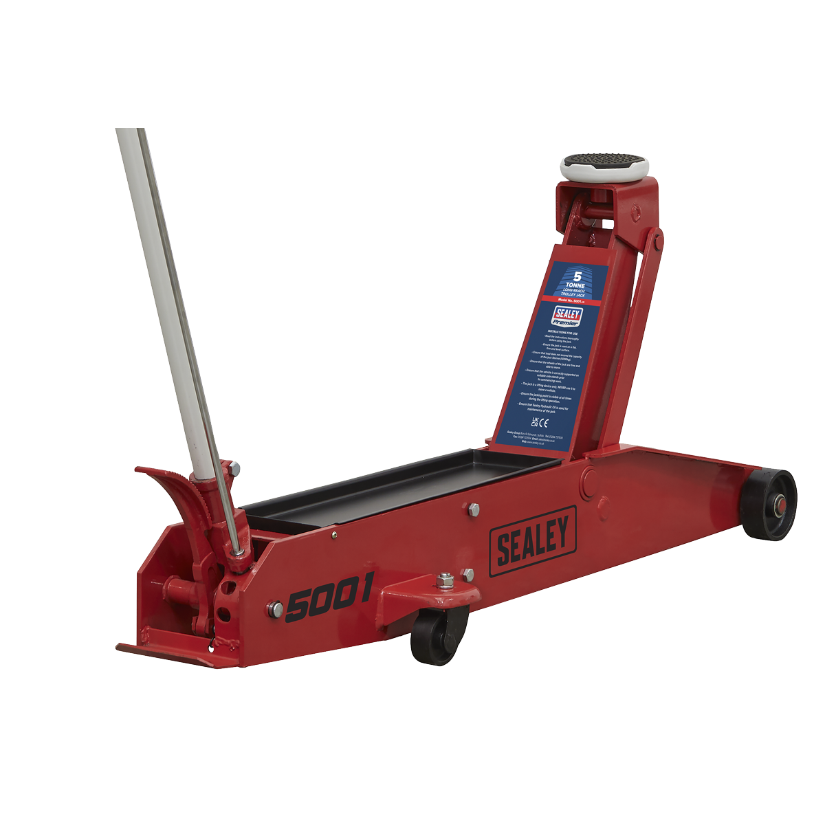 5 Tonne Long Reach Trolley Jack