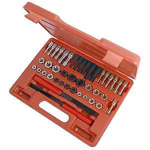 42pc Re-Thread Tool Kit Set UNC/UNF & Metric,Taps,Dies and Thread Files