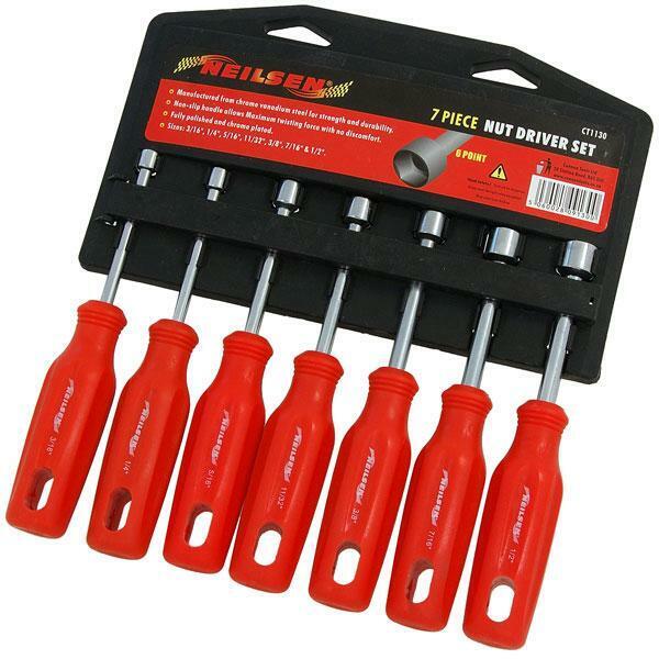 Nut Driver Set - 7 Piece Tool Set With Holder