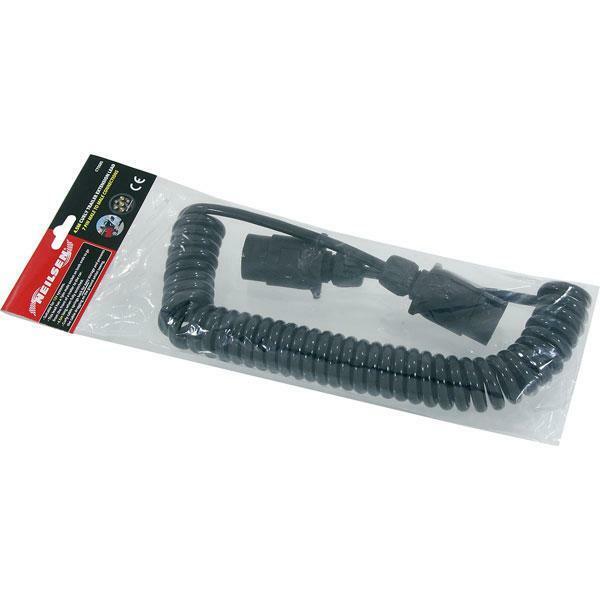 Trailer Extension Lead 4.5m Curly 7 Pin Male To Male