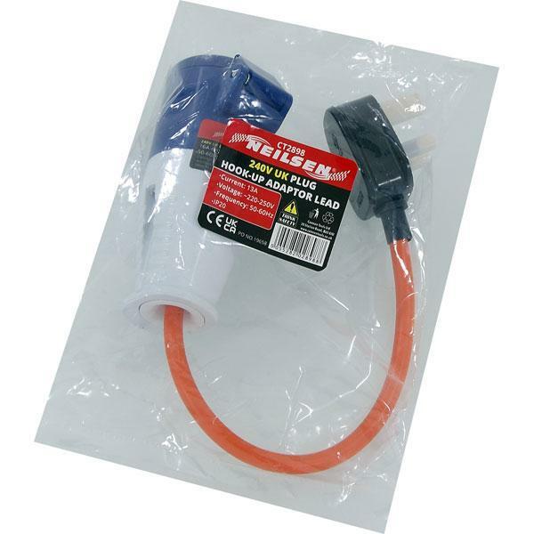 Hook-up Adaptor Lead 240v UK Plug