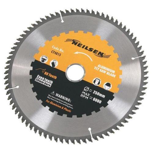 250mm 100 tooth TCT Saw Blade For Cutting Aluminium and More Neilsen CT4816