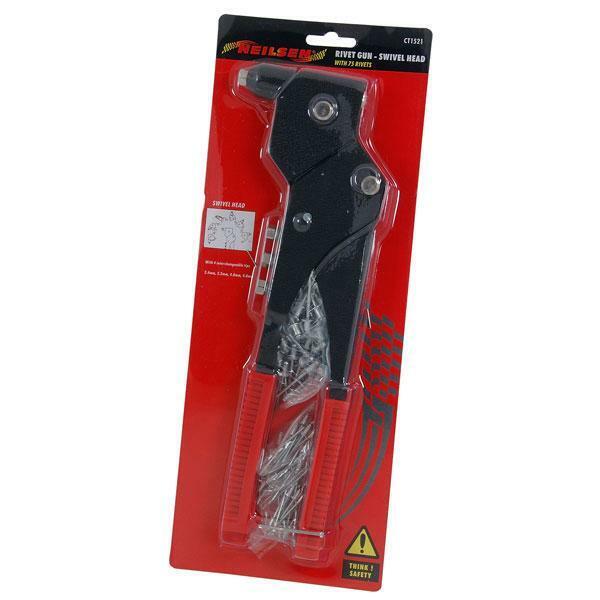 Rivet Gun Swivel Head With 75 Rivets Swivel Hand Rivet