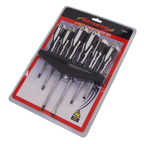6pc Screwdriver Set With Euro Type Handle - Flat & Ph