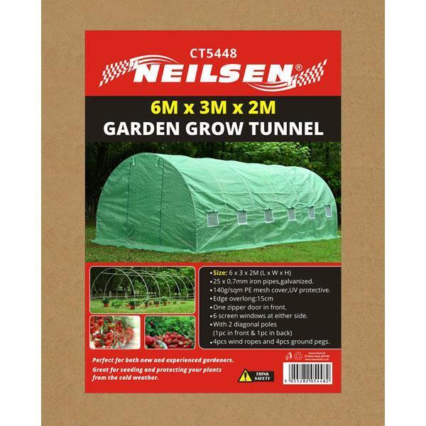 Garden Grow Tunnel 6x3m with door and windows