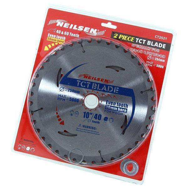 Circular Saw 254 mm TCT Blades - 2 Pack