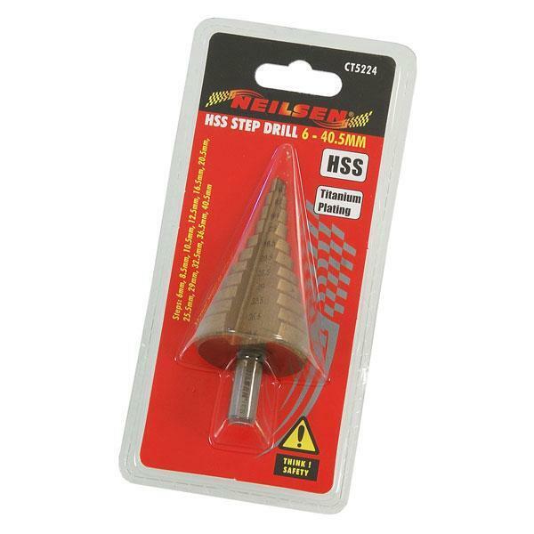 Step Drill HSS Steel Titanium Cone Bit 6mm - 40mm