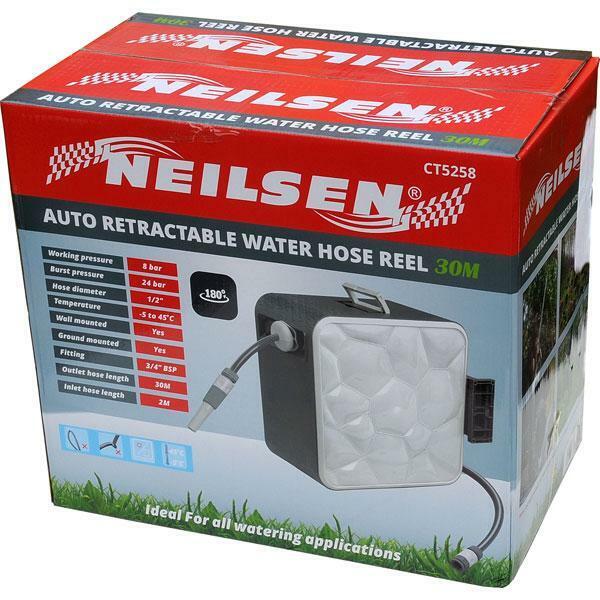 30m Automatic Water Hose Reel Wall Mounted