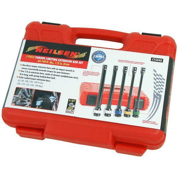 1/2 €� Drive 8" Long Torque Limiting Socket Extension Bar Set Heavy Duty