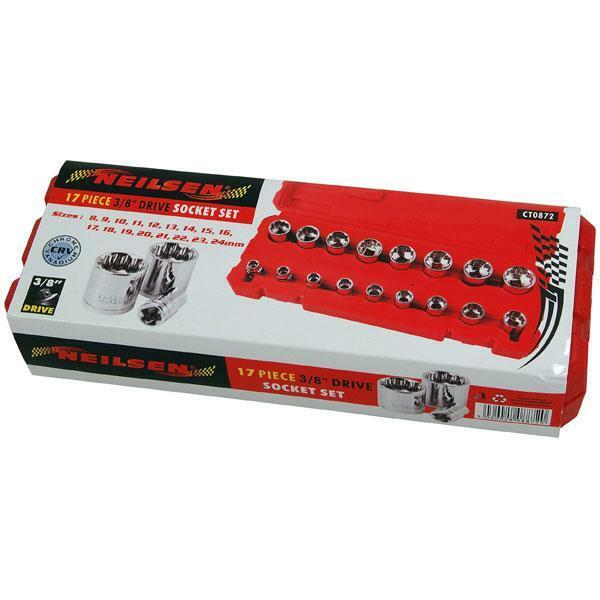 Socket Set - 17 Piece 3/8 inch Drive In Bmc