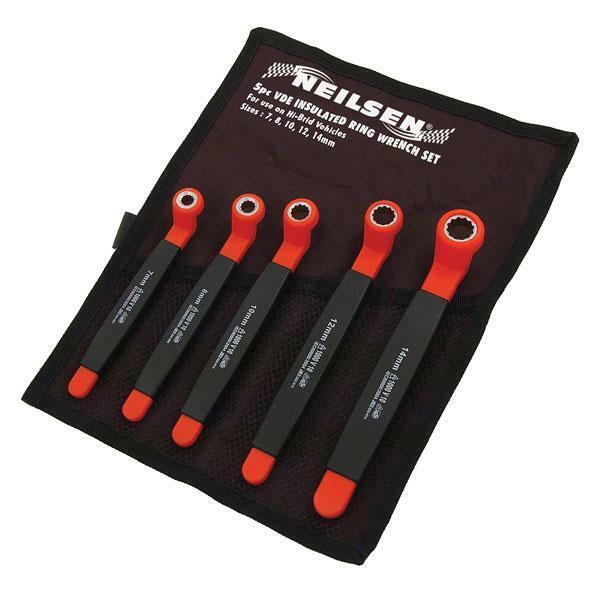 5pc VDE Electricians Insulated Ring Spanner Wrench Set 1000v