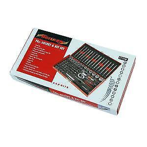 74pc Security Power Bit & Socket Set, Ratchet, Bits & Driver Kit, Case