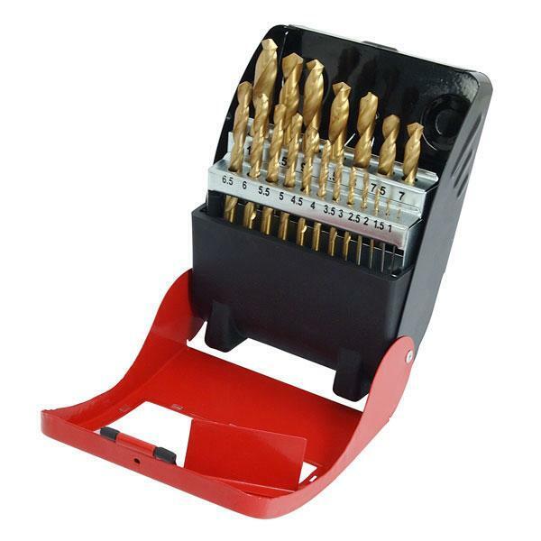 Drill Bit Set -19 Piece HSS Titanium 1-10 mm
