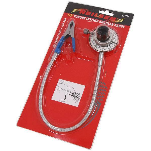 1/2" Drive Torque Angle Gauge Flexible Arm, Spring Clip