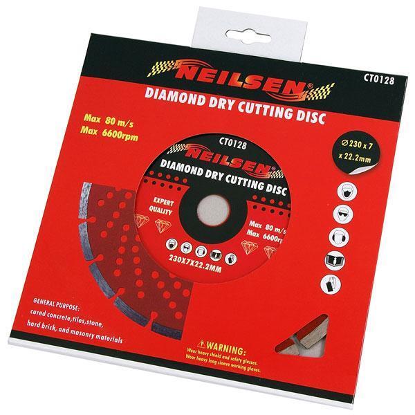 9" 230mm Diamond Cutting Disc Blade Silent Cut 22.2mm Centre