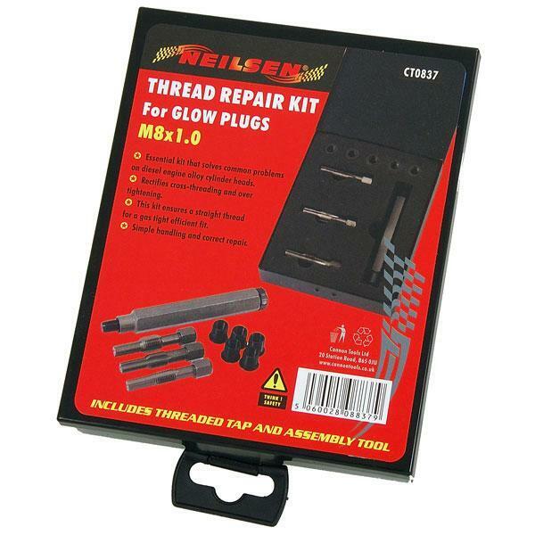16pc Glow Plug Thread Repair Set. M8x1.0mm Diesel Not Helicoil