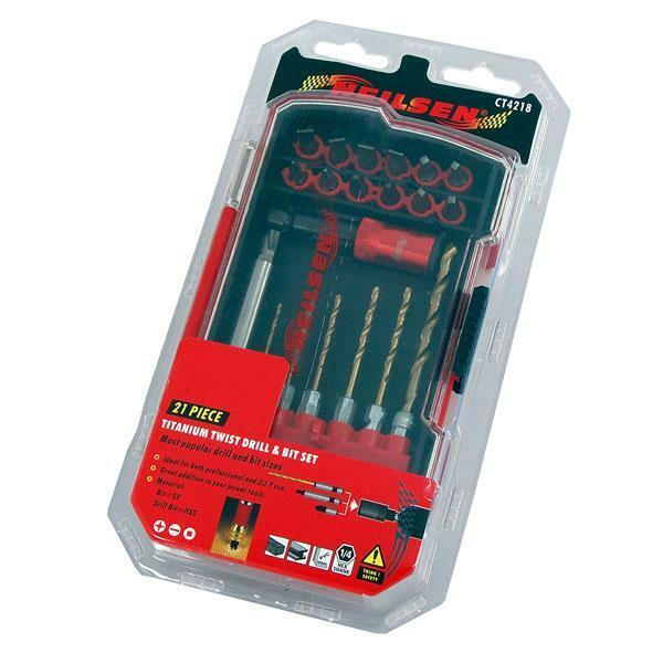 21pc HSS Drill & Screwdriver Bit - Magnetic Bits Holder