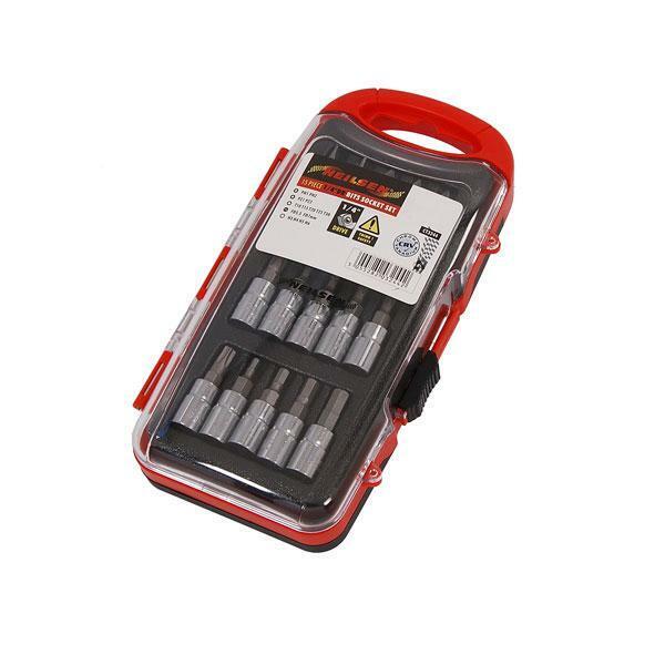 15pcs 1/4" Drive Socket Bits Socket Set - Flat Hex