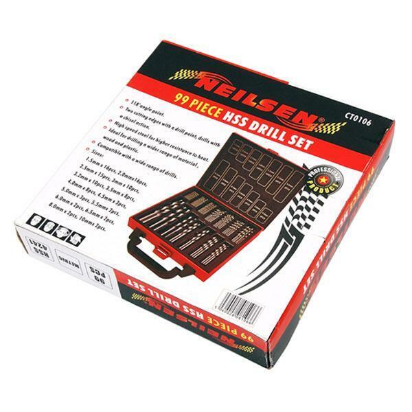 99 Piece Drill Bit Set Suitable for Metal Wood Plastic