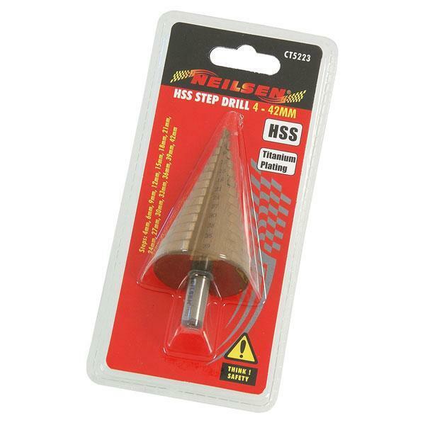 Step Drill HSS Steel Titanium Cone Bit 4mm - 42mm