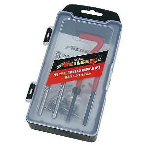 M5 x 0.8mm Recoil Thread Repair Repairing Workshop Hand Tool Kit 25 pc