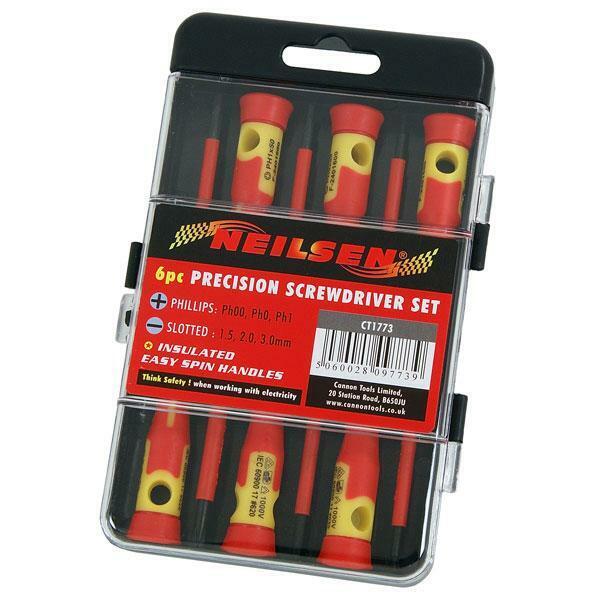 Screwdriver Set - 6 piece Precision VDE Flat and Pozi