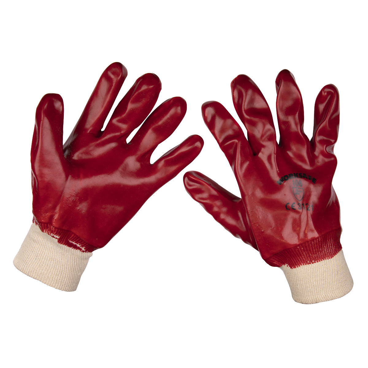 General-Purpose PVC Gloves Knitted Wrist (X-Large) - Pack of 12 Pairs