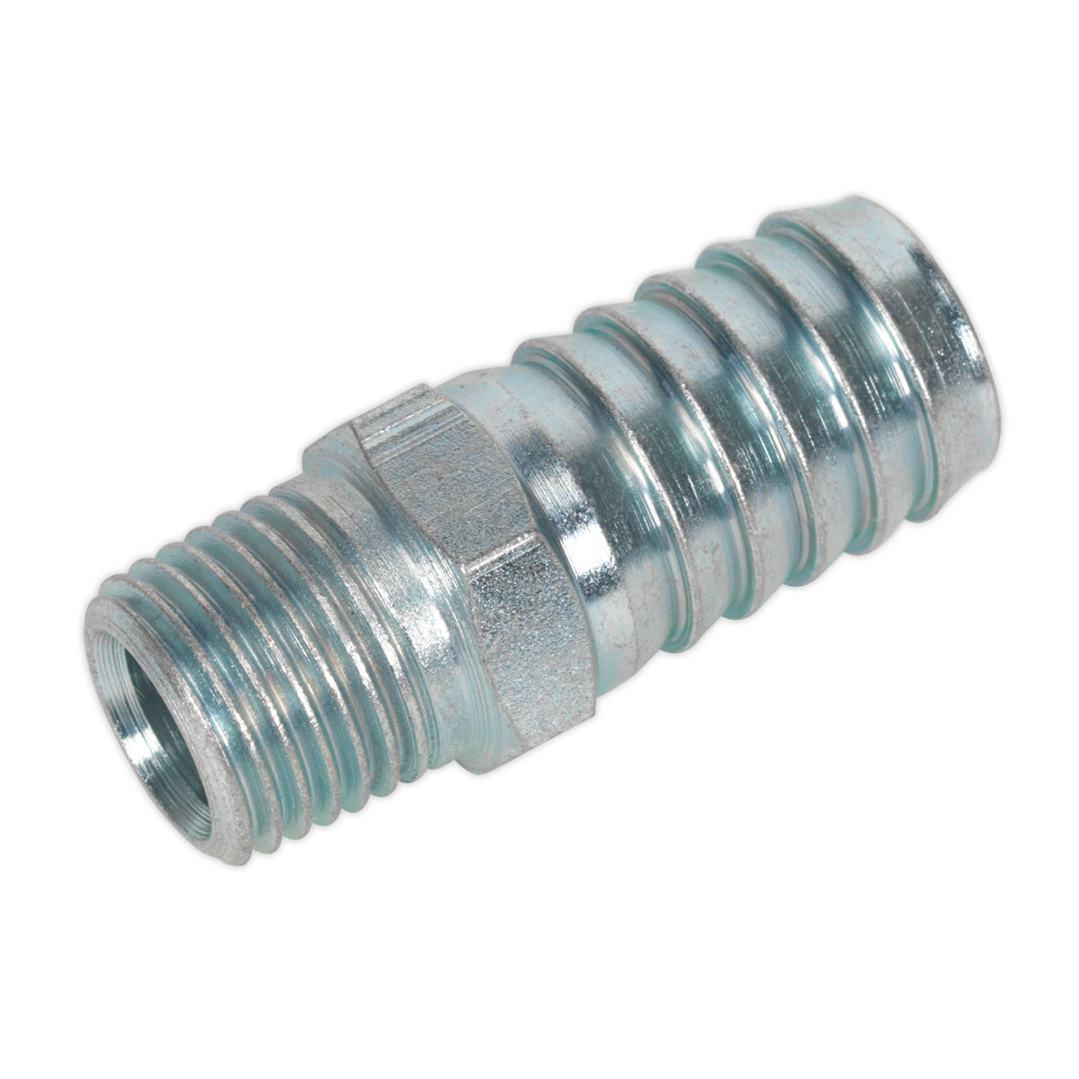 Screwed Tailpiece Male 1/4"BSPT - 1/2" Hose - Pack of 5