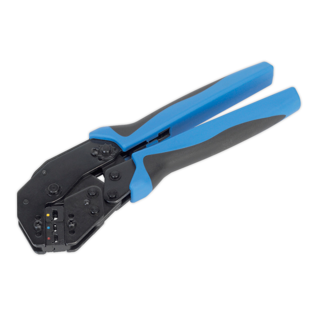 Angled Head Ratchet Crimping Tool - Insulated Terminals