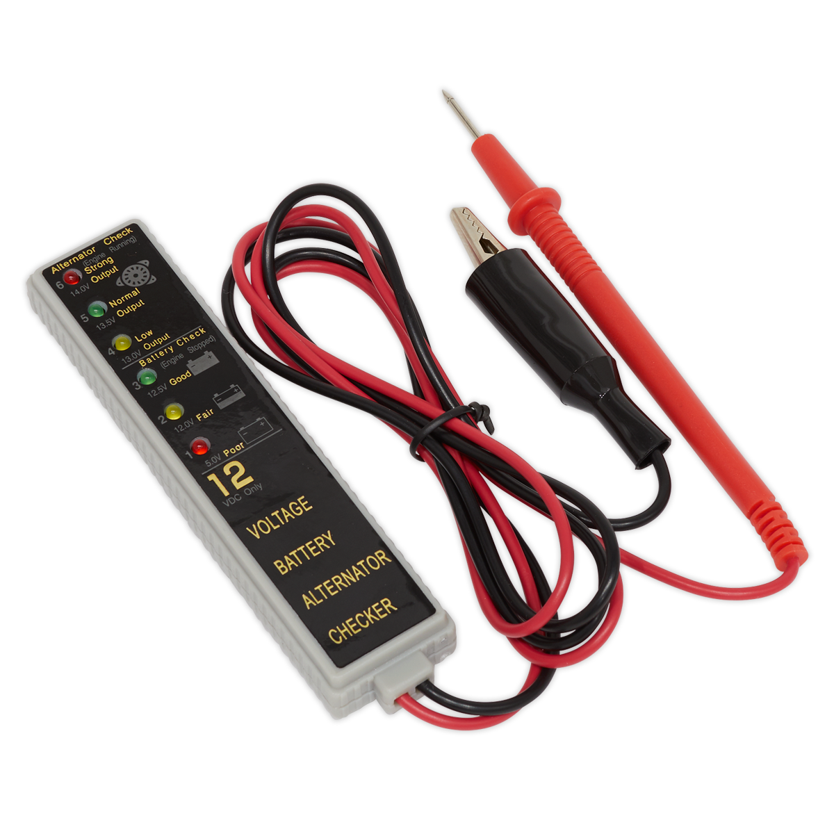 12V LED Battery & Alternator Tester