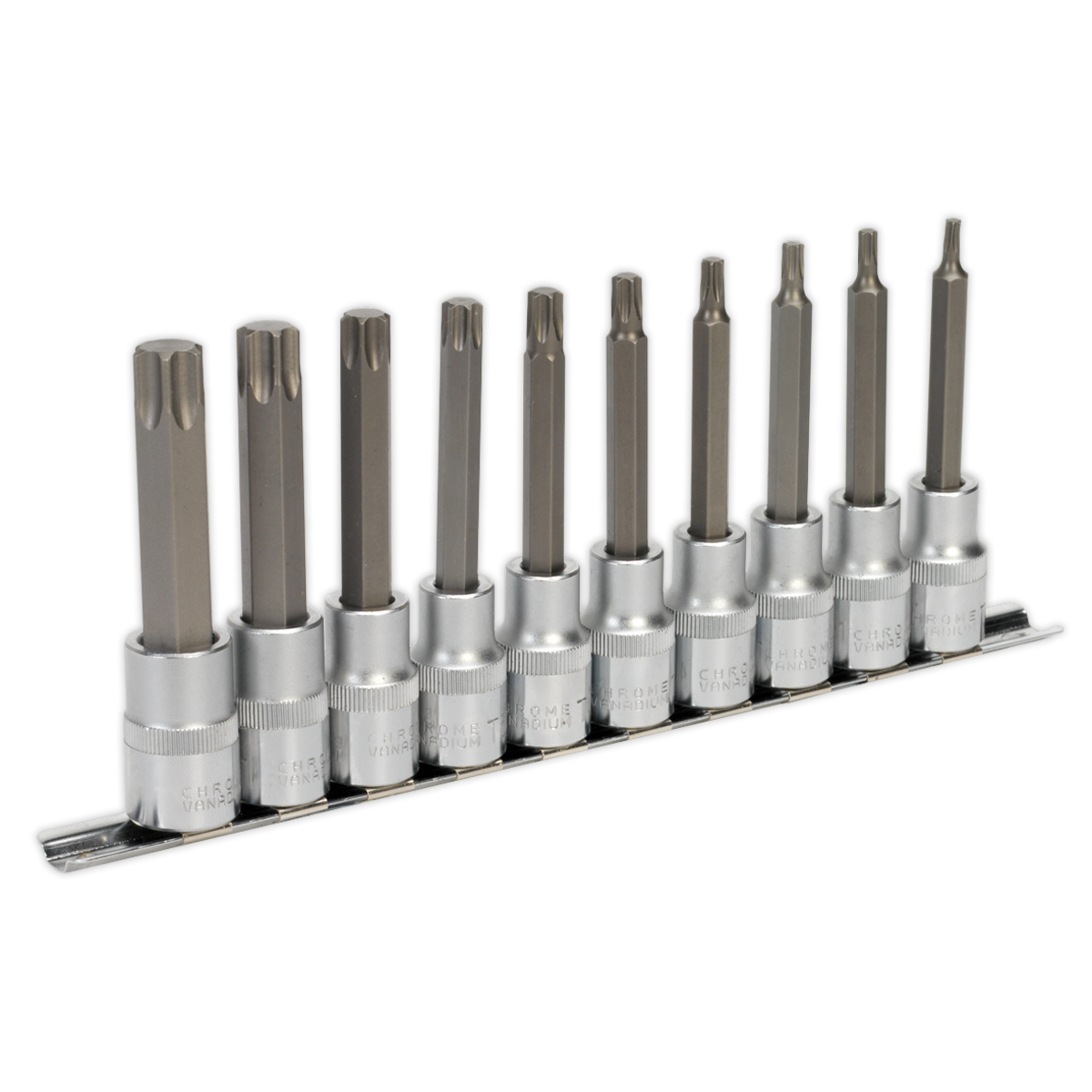 10pc 1/2"Sq Drive TRX-Star* Socket Bit Set