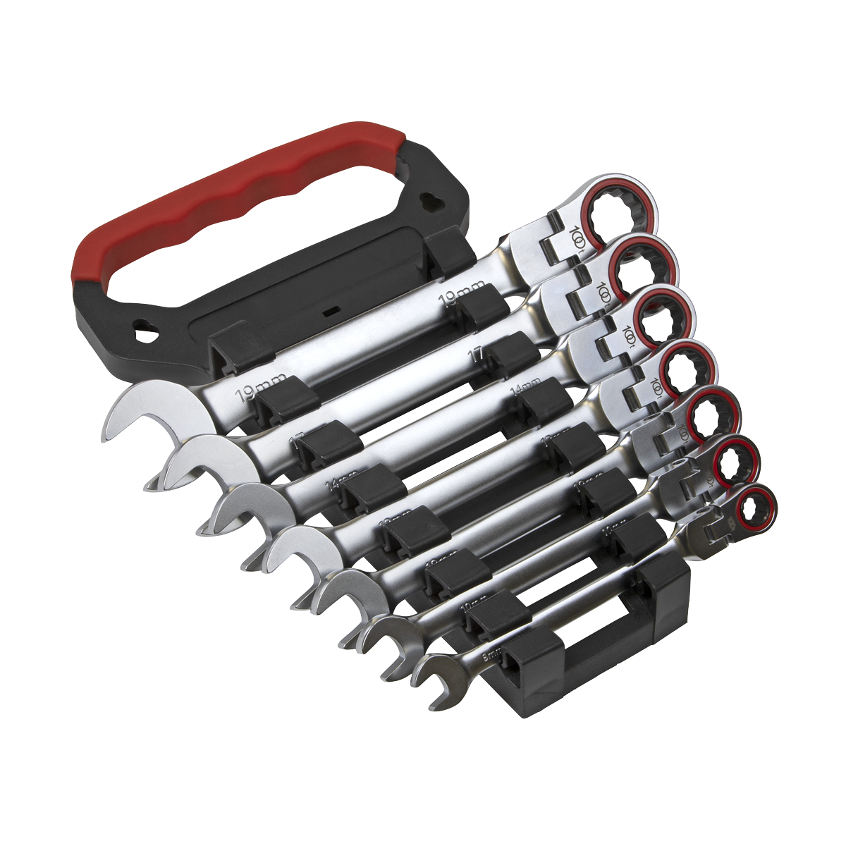 7pc Flexi-Head Ratchet Combination Spanner Set - Platinum Series