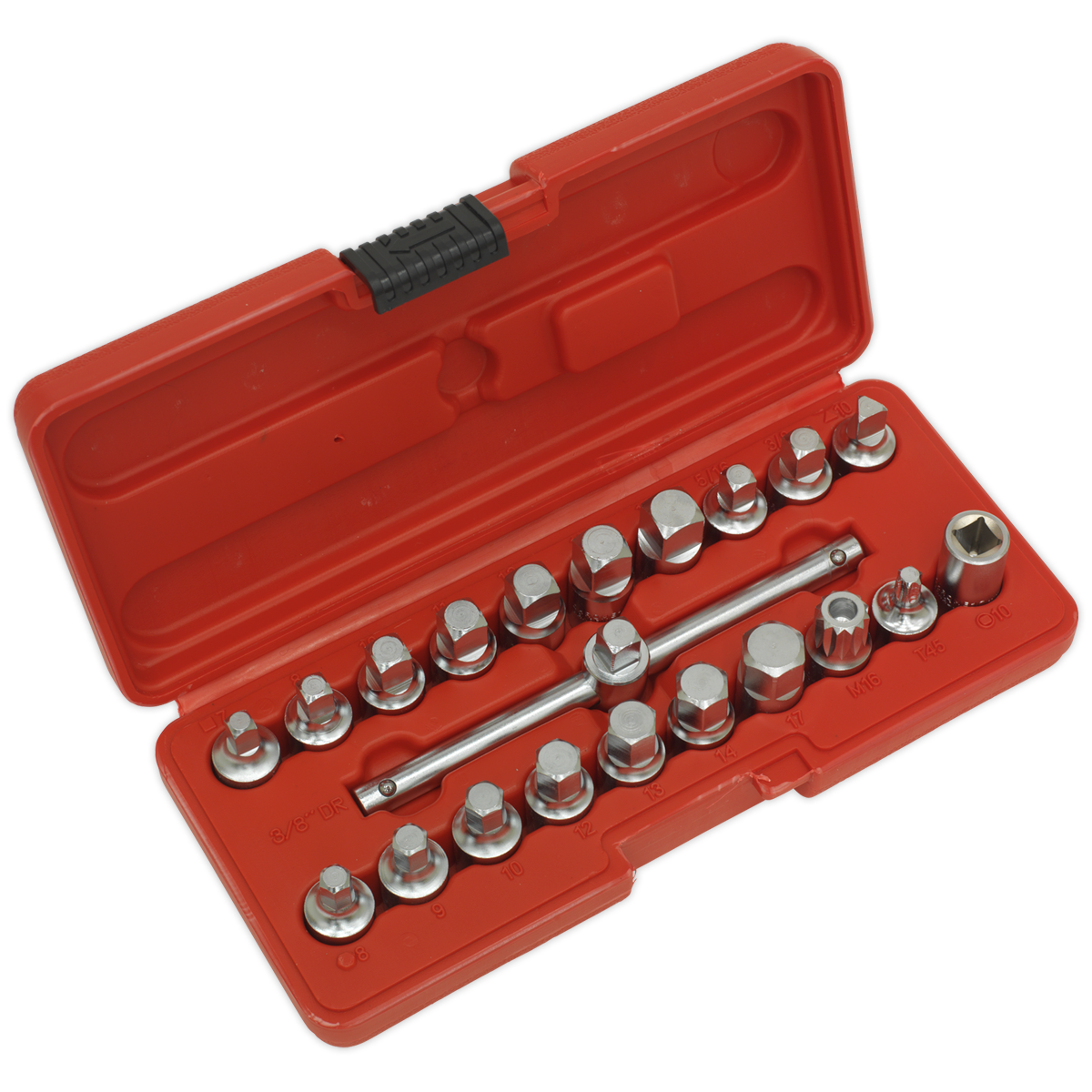 21pc 3/8"Sq Drive Oil Drain Plug Key Set