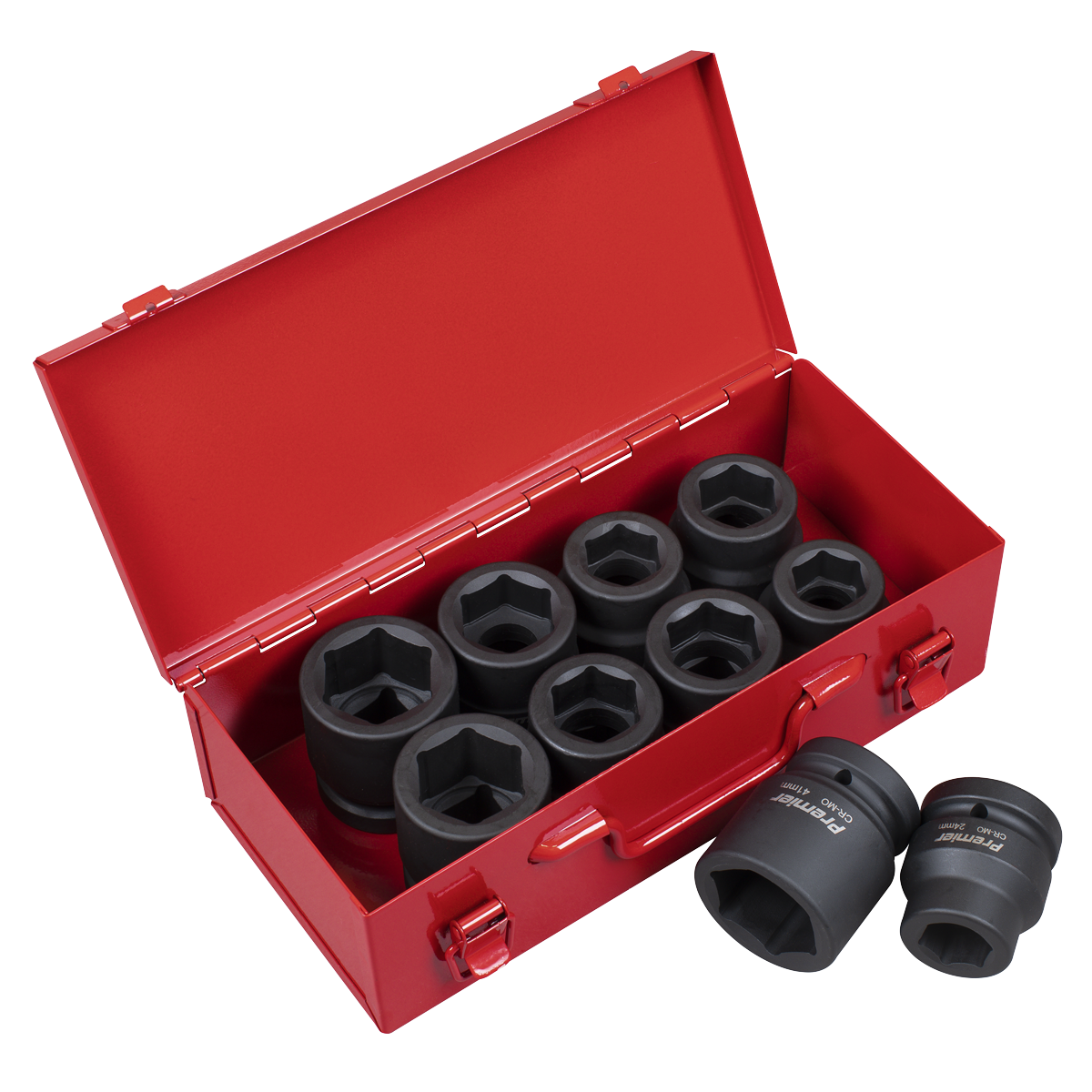 10pc 1"Sq Drive Impact Socket Set - Metric/Imperial