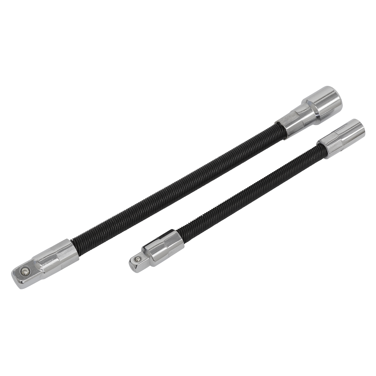 2pc Flexible Extension Adaptor Set 1/4"Sq x 150mm & 3/8"Sq x 200mm