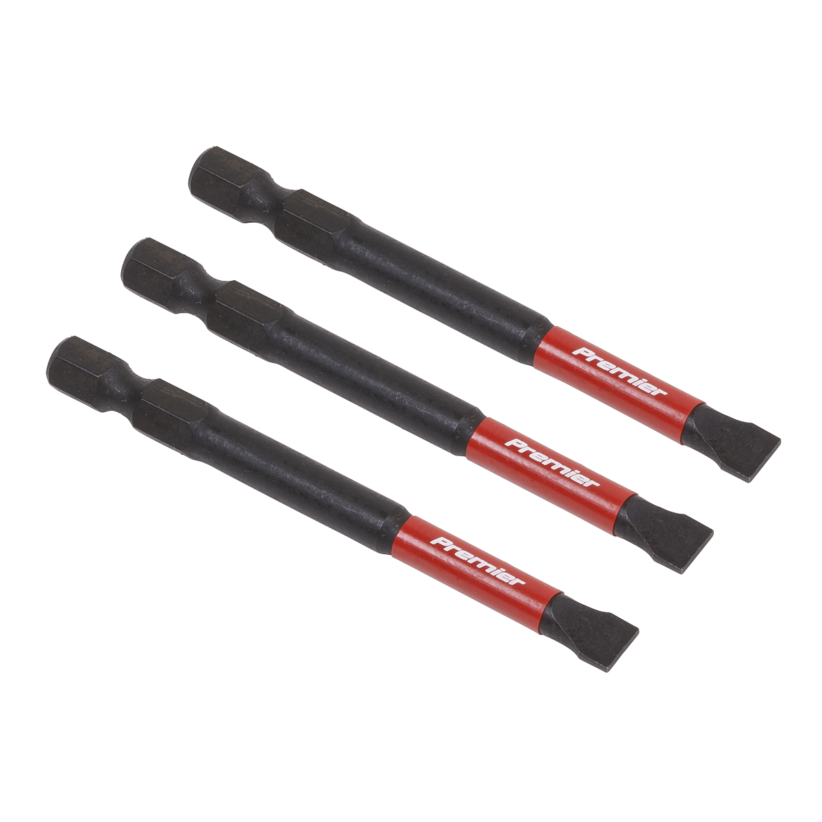 3pc 75mm Slotted 6.5mm Impact Power Tool Bit Set