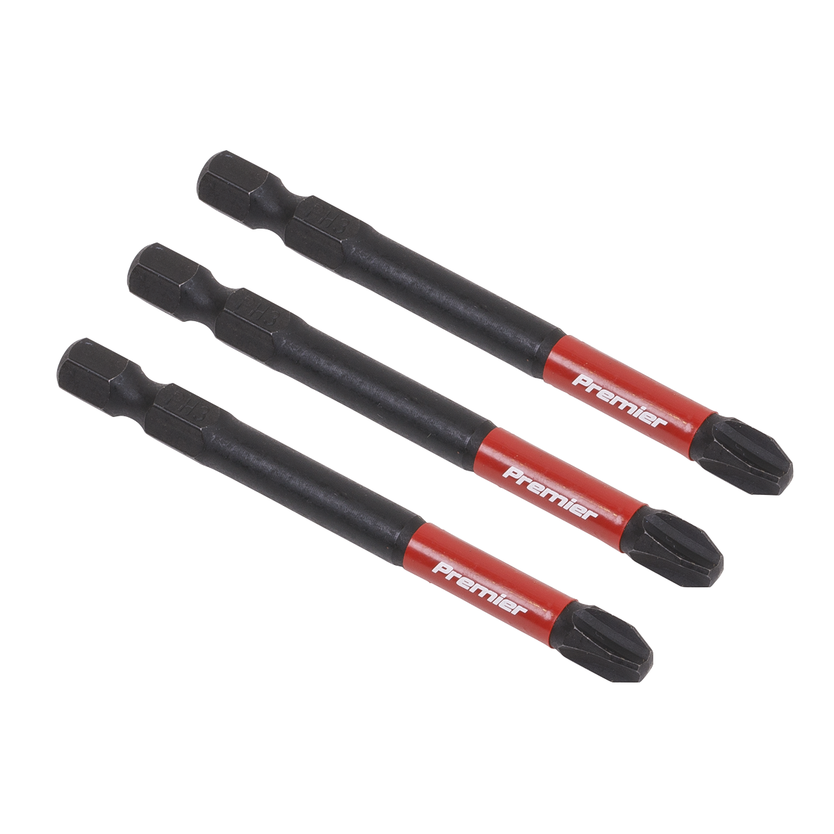 3pc 75mm Phillips #3 Impact Power Tool Bit Set