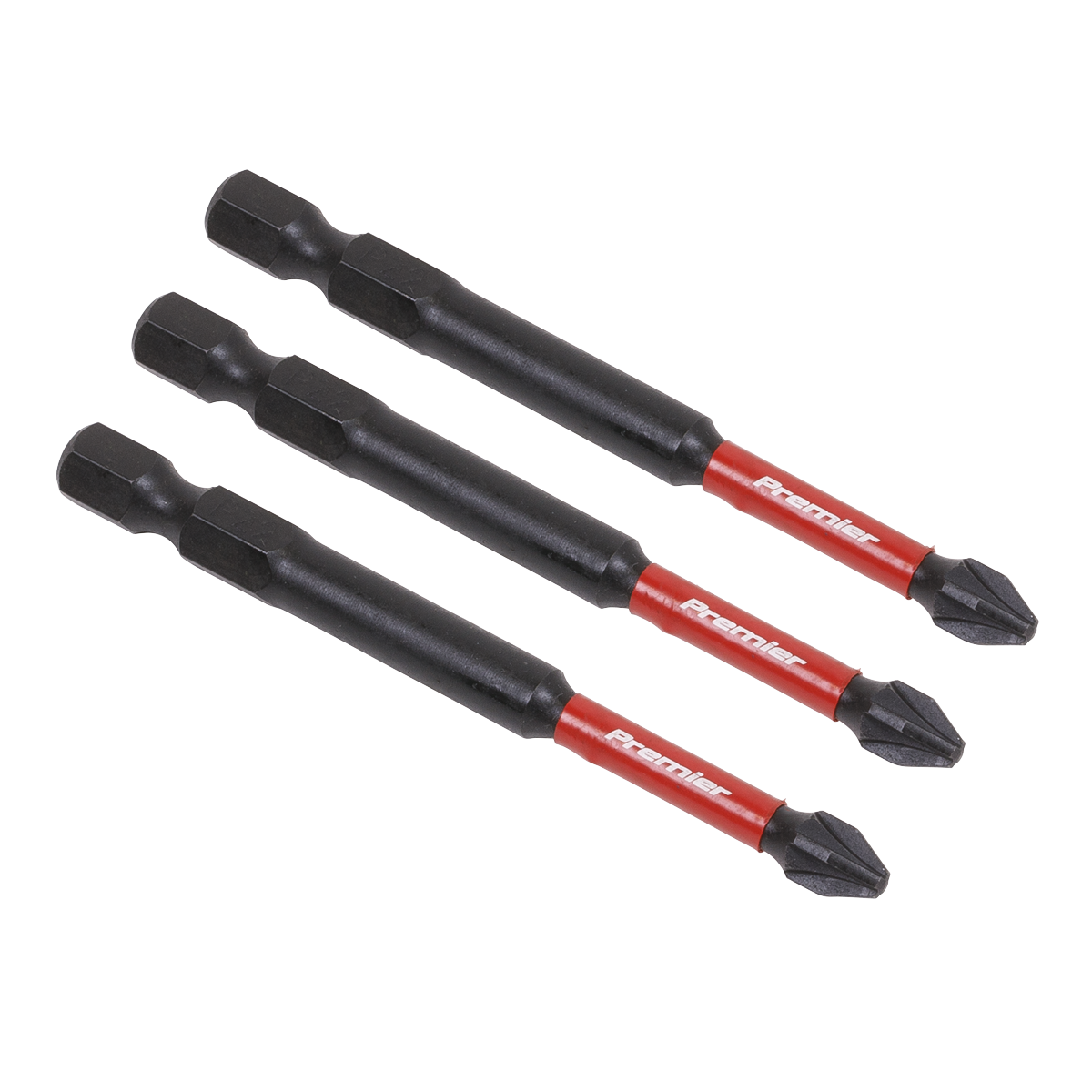 3pc 75mm Pozi #2 Impact Power Tool Bit Set