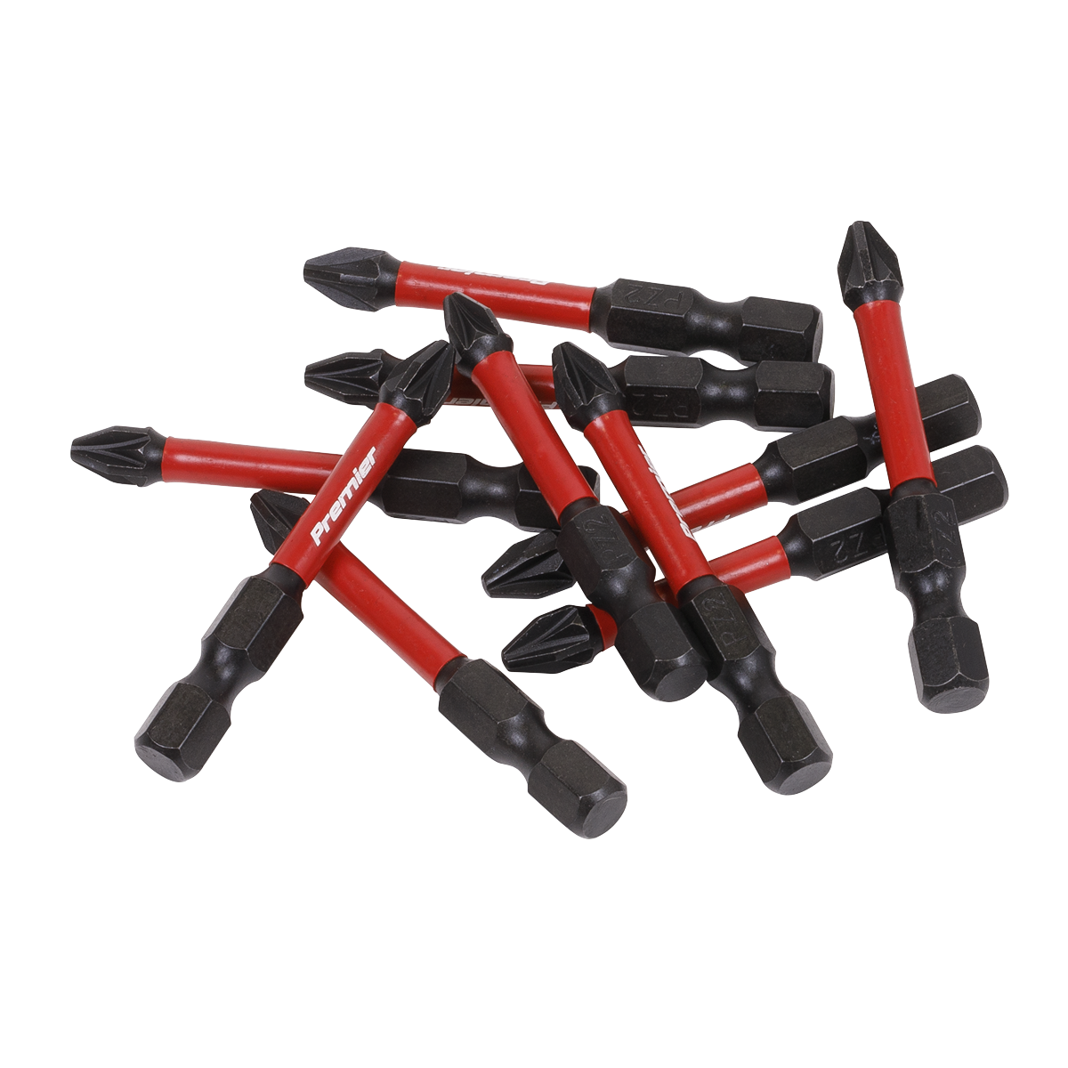 50mm Pozi #2 Impact Power Tool Bits - 10pc