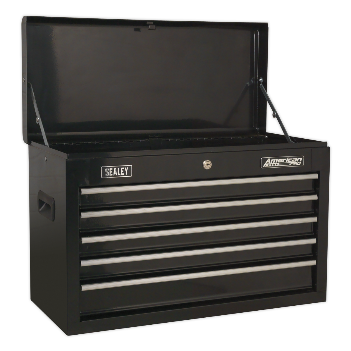 5 Drawer Topchest with Ball-Bearing Slides - Black