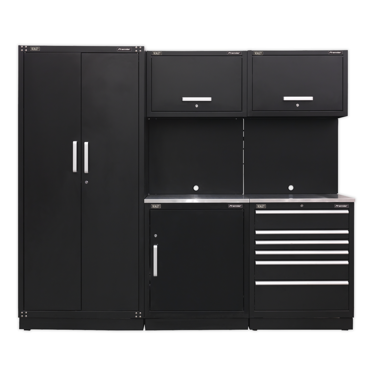 Premier 2.5m Storage System - Stainless Worktop