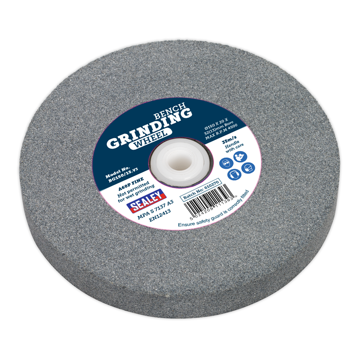 Ø150 x 20mm Grinding Stone Ø32(Ø13)mm Bore A60P Fine