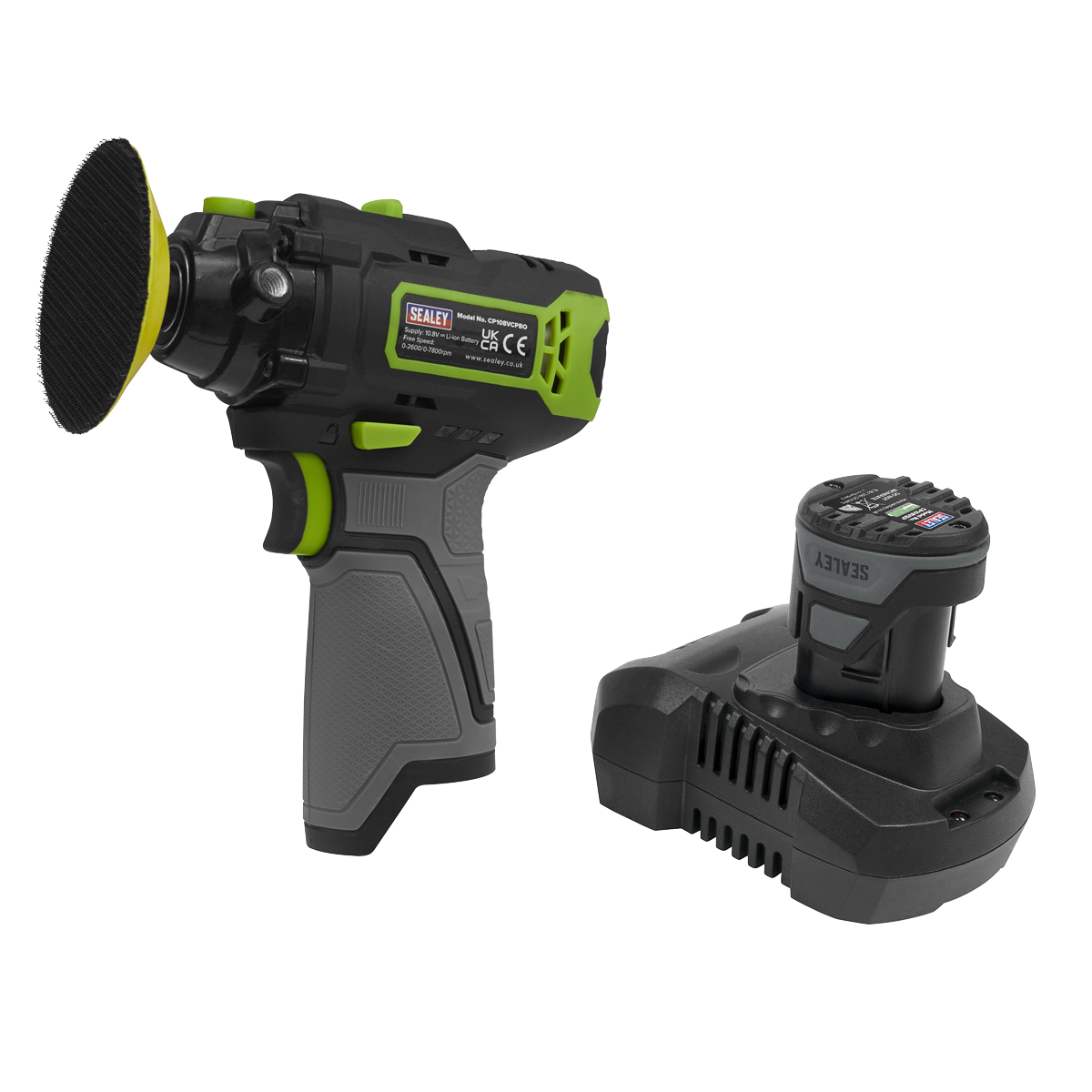 10.8V 2Ah SV10.8 Series Ø75mm Cordless Polisher Kit