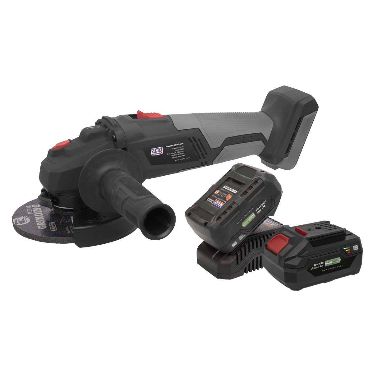 20V SV20 Series Brushless Angle Grinder Kit - 2 Batteries