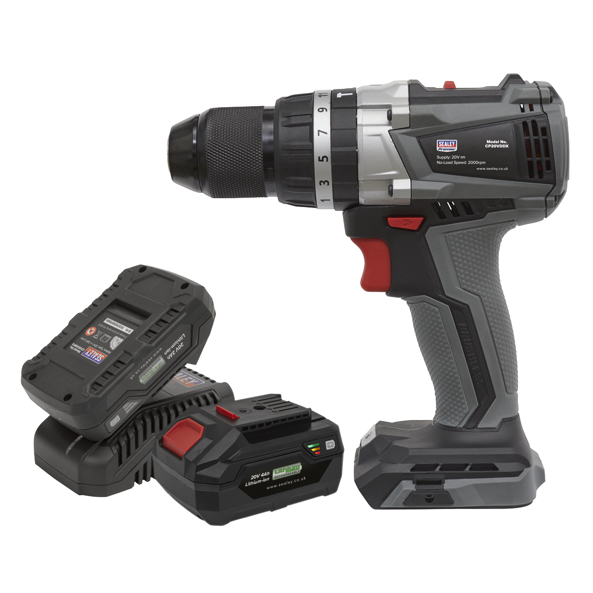 20V SV20 Series Ø13mm Brushless Combi Drill Kit - 2 Batteries