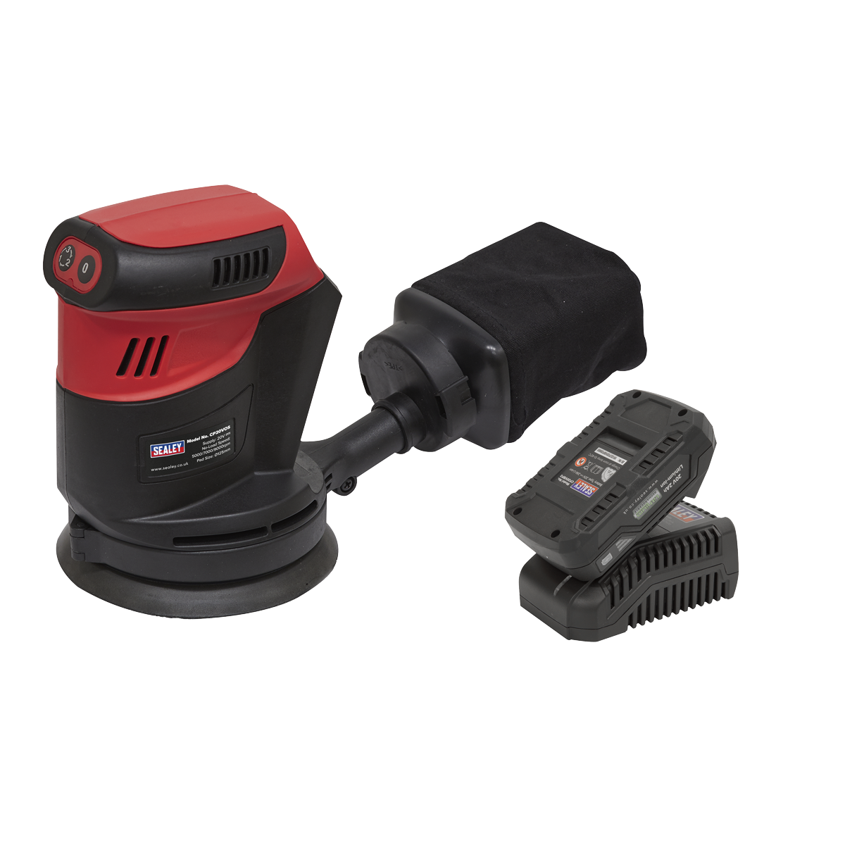 20V 2Ah SV20 Series Ø125mm Cordless Orbital Palm Sander Kit